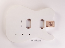 BLEM - Tele Body cut for 2 Humbucker Ash Wood Mary Kaye White